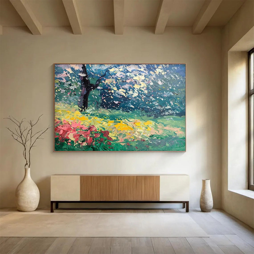 Colorful Spring Garden Abstract Painting THY464
