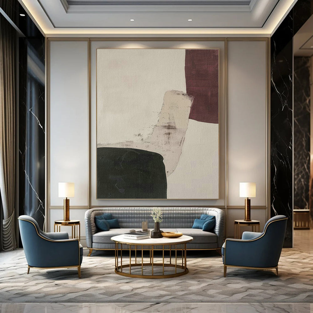 Gigantic - Proportioned Custom Abstract Paintings for Living Room Glamour DLZ0408