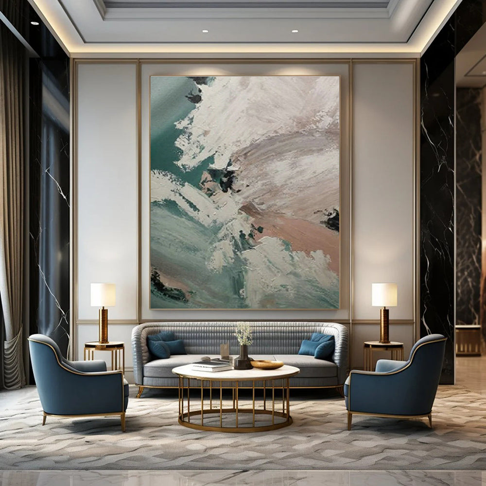 Custom Abstract Murals for Cottage Bedroom Balcony Railing Spindles & Office Cubicle Partition Cut - outs DLZ0876