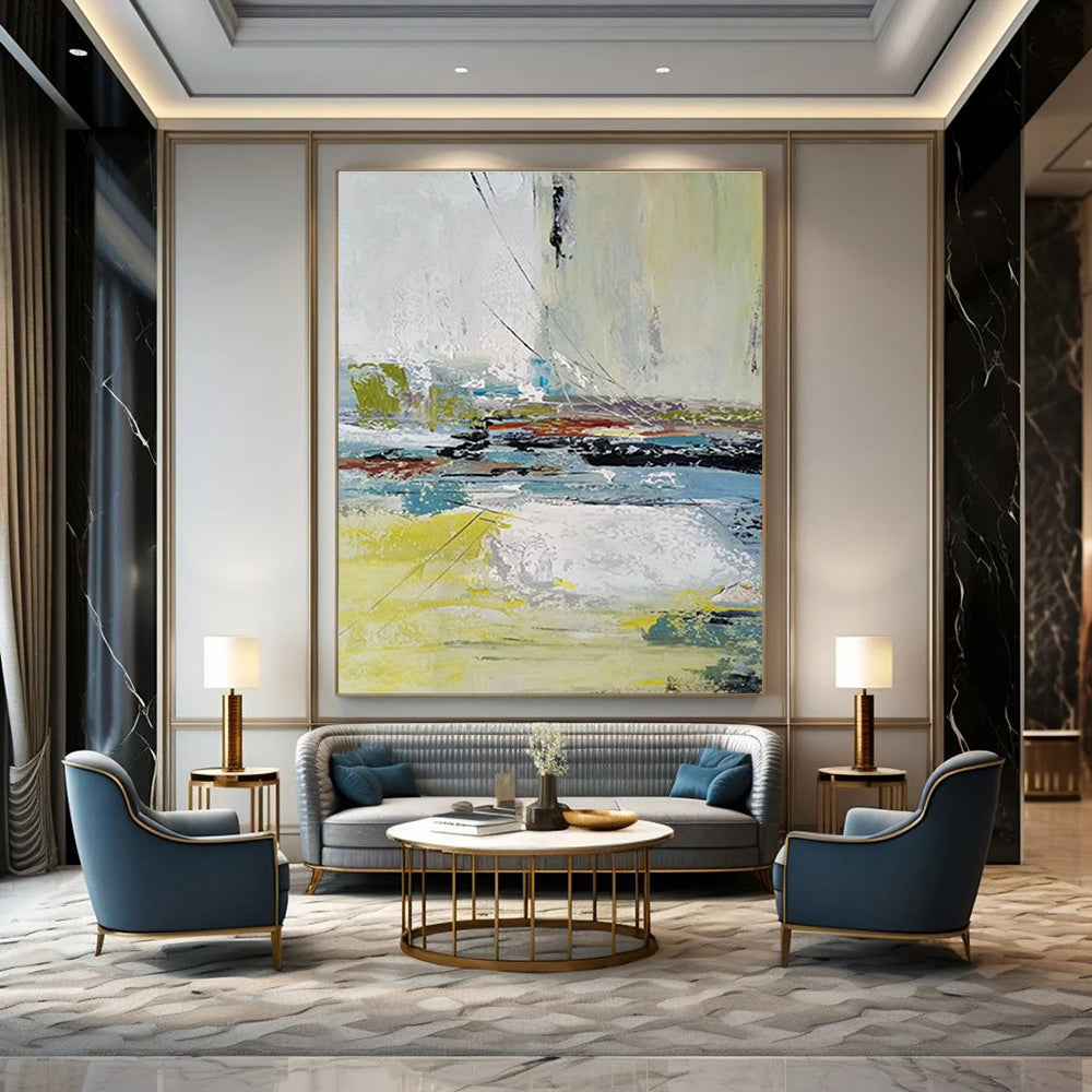 Colorful Splash - style Abstract Painting for Artistic Displays ADGE052