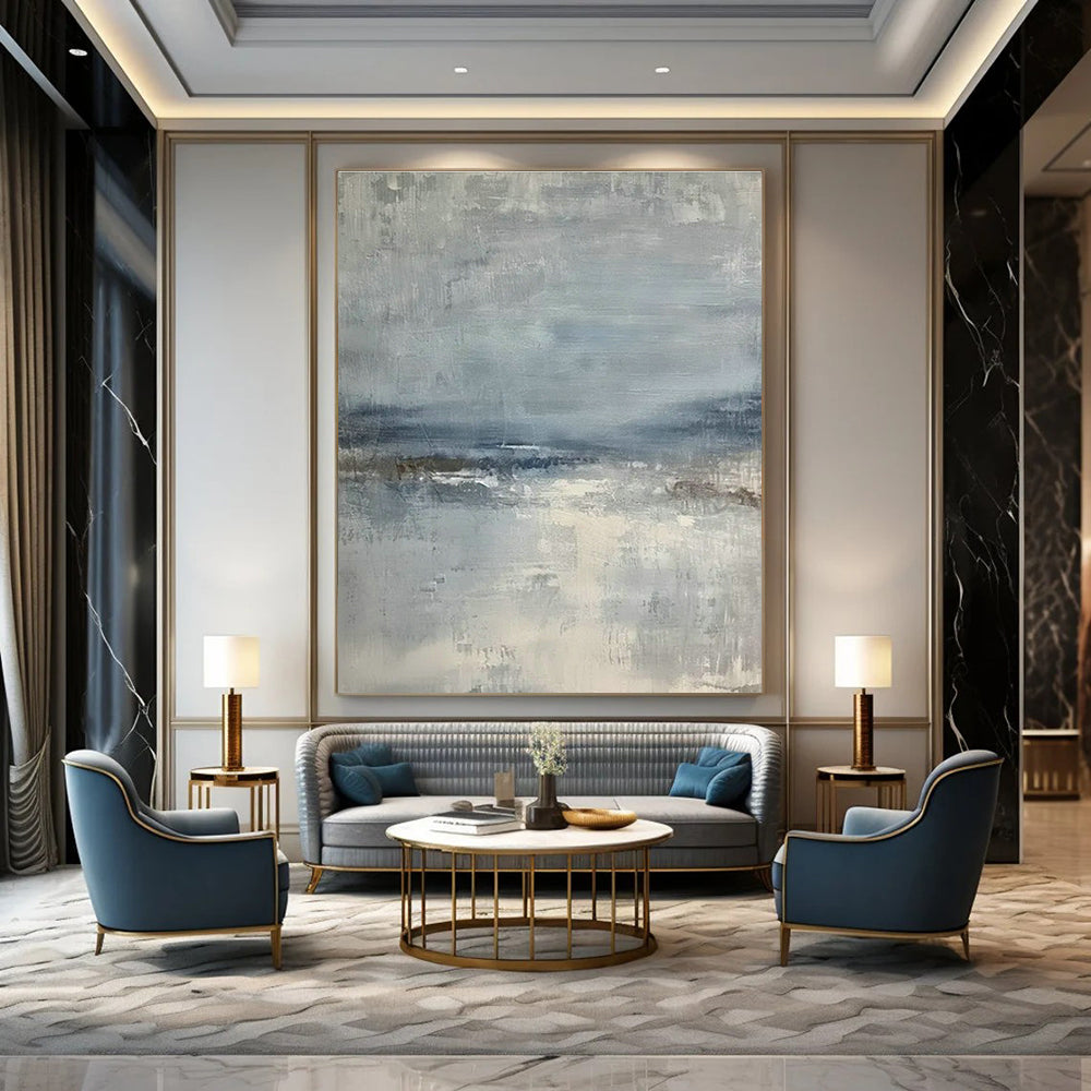 Large Hand-Painted Abstract Painting for Cottage Bedroom Blanket Ladder Wall & Hallway Umbrella Stand Base Wall DLZ1747