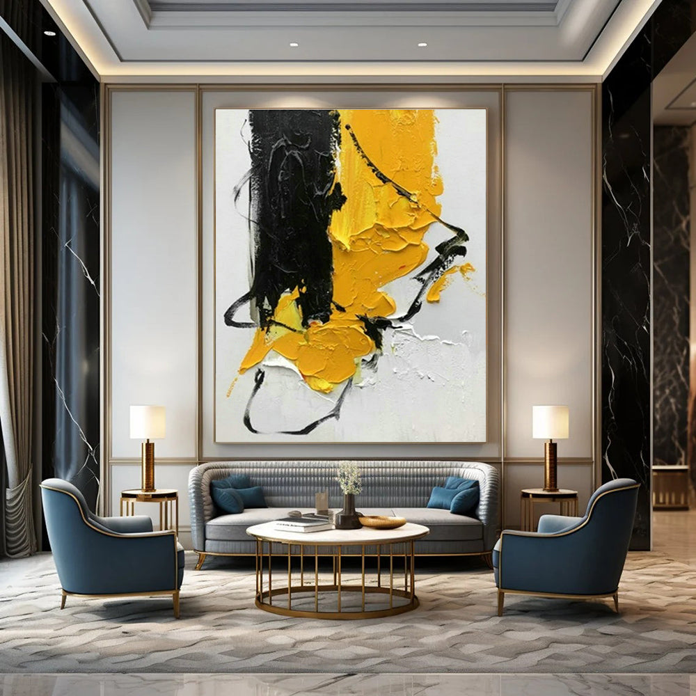 Custom Hand-Painted Abstract Art for Entryway and Dining Room DLZ1447