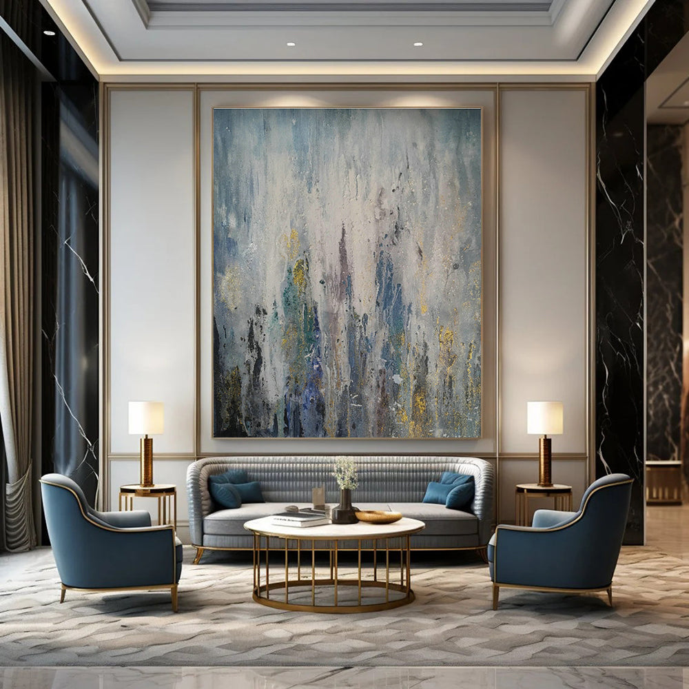 Hand - Painted Custom Abstract Murals for Hallway Archway Molding & Entryway Mailbox Flag Covers DLZ0884