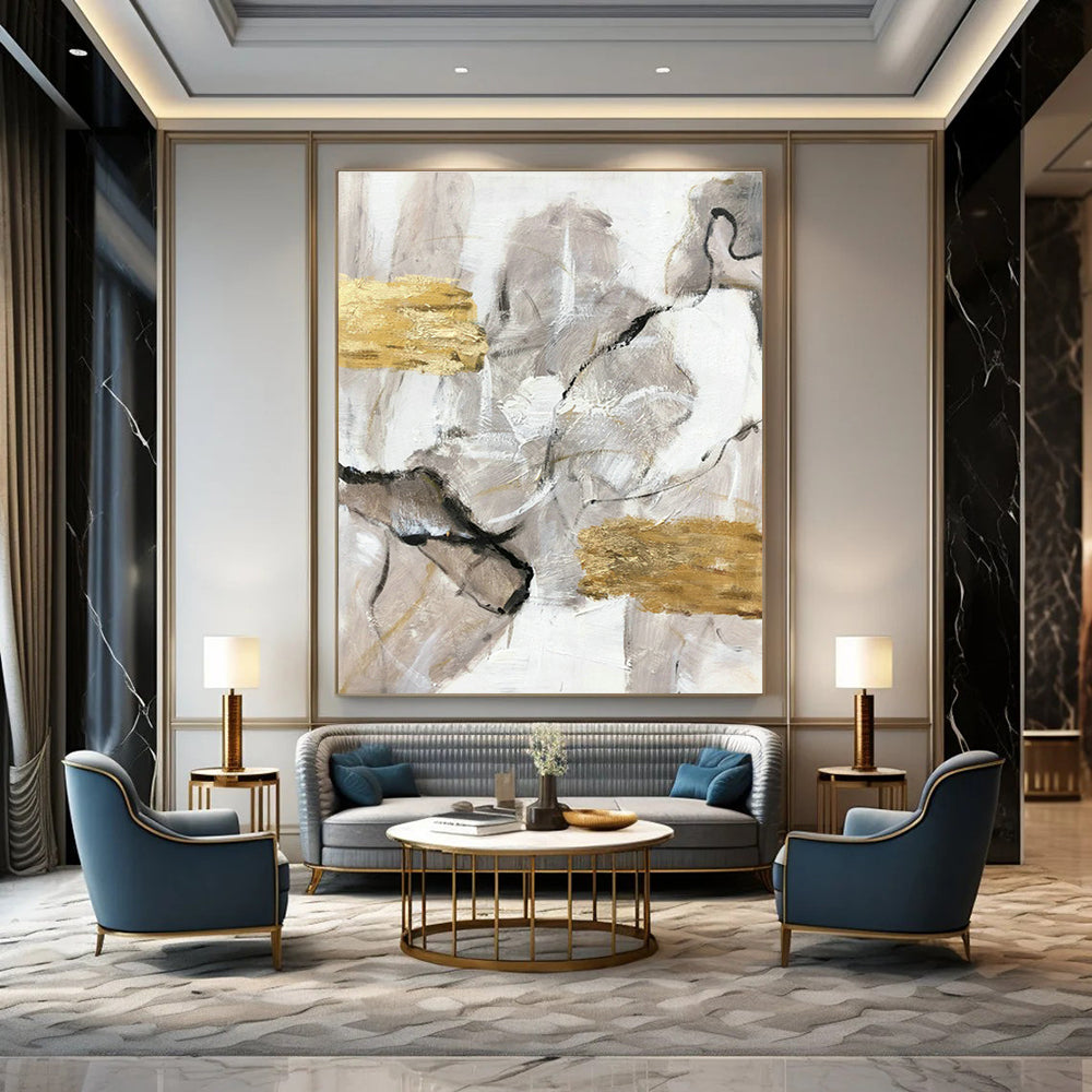 Gargantuan-Dimensioned Handmade Abstract Wall Decor for Bedroom & Hallway DLZ1274