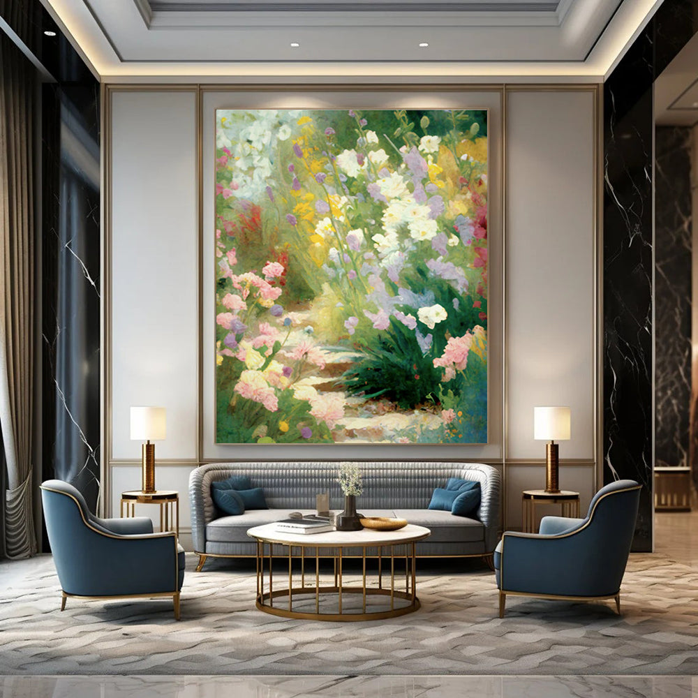 Handmade Extra - Large Abstract Art for Cottage Living Room & Office DLZ1363