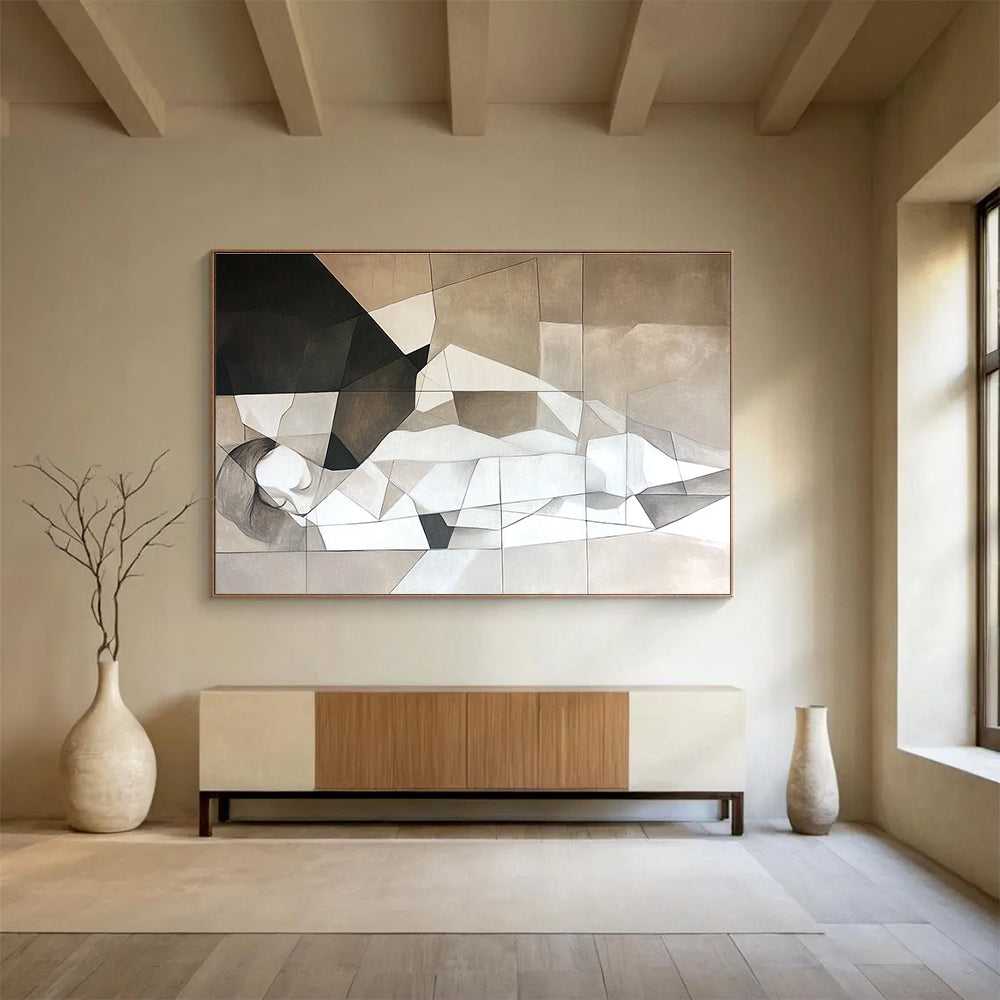 Geometric Figure - Cubist Style Abstract Painting DYP049