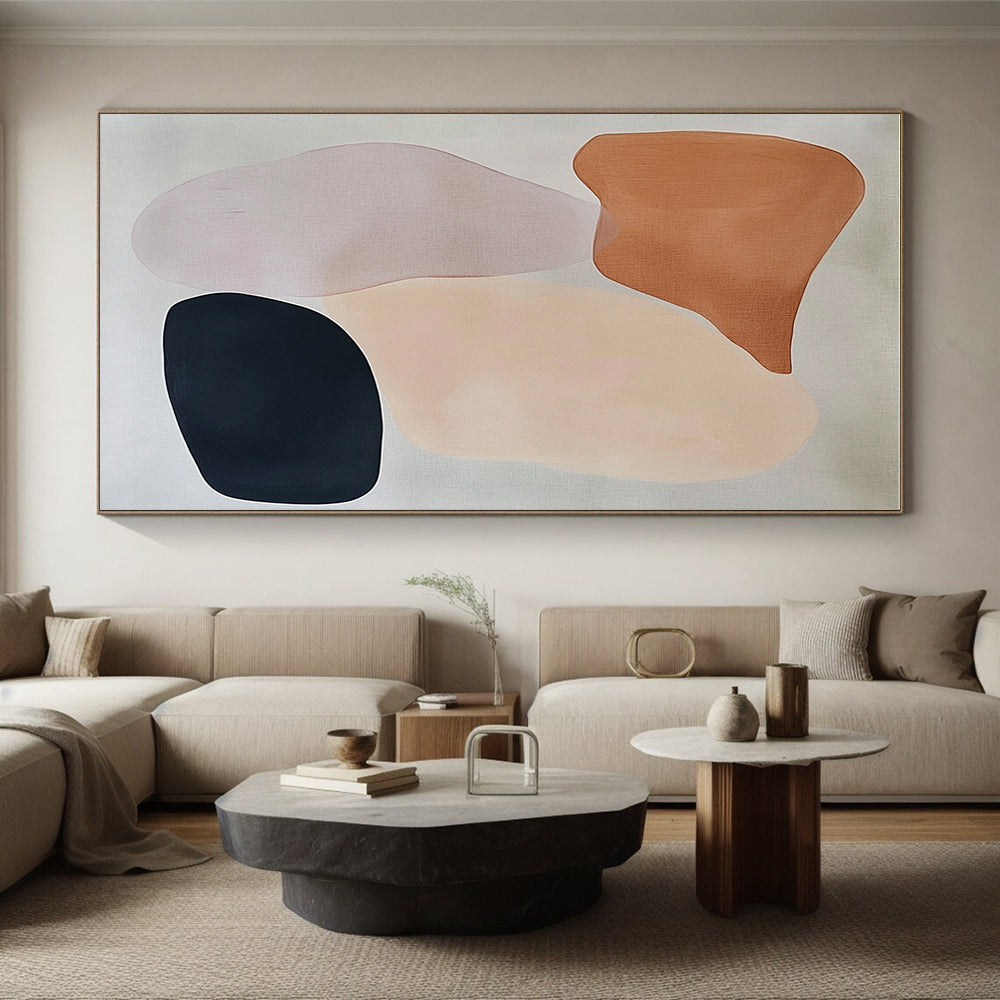 Earth - Toned Organic Shapes Abstract Painting GER851