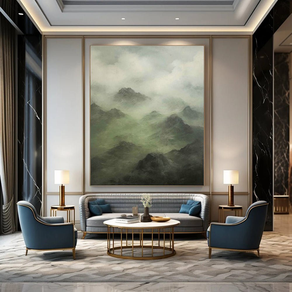 Immense Bespoke Hand Painted Abstract Wall Decor for Entryway & Cottage DLZ2180