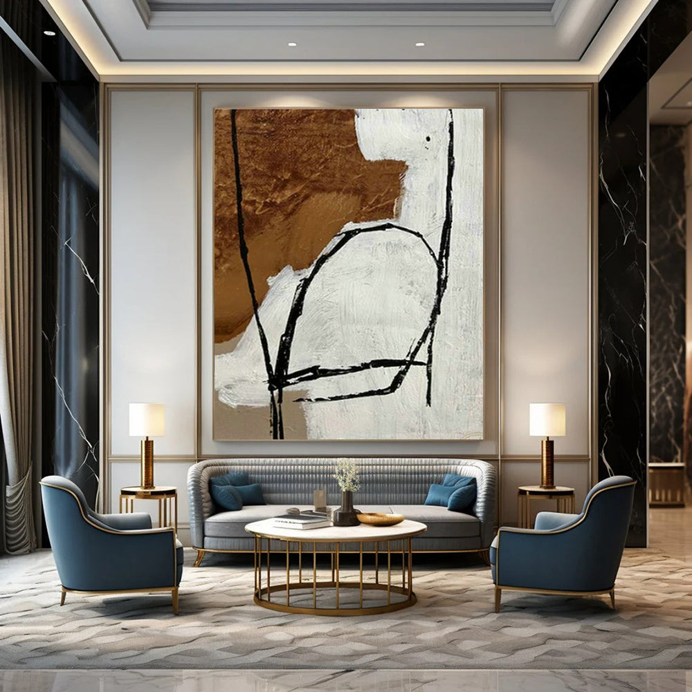 Big Handmade Abstract Painting for Dining Room & Office DLZ2015