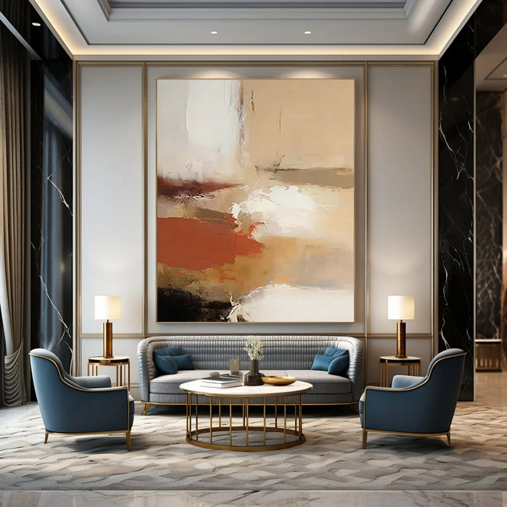 Vastly Extended Bespoke Abstract Canvas for Office & Cottage Living Room DLZ1252