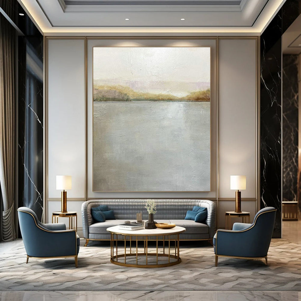 Stupendous Scale Custom-Formulated Handmade Abstract Canvas for Dining Room & Hallway DLZ2211