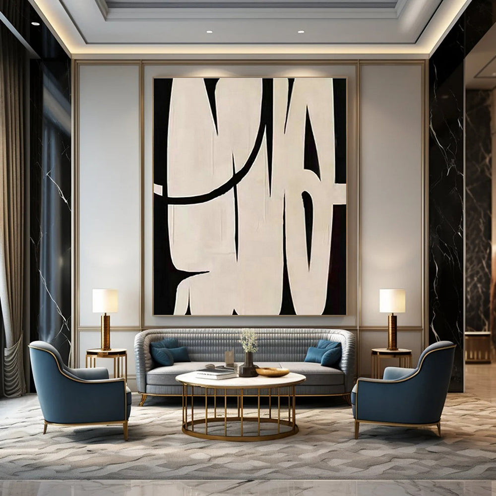 Oversized Handmade Abstract Painting for Dining Room & Hallway DLZ2023