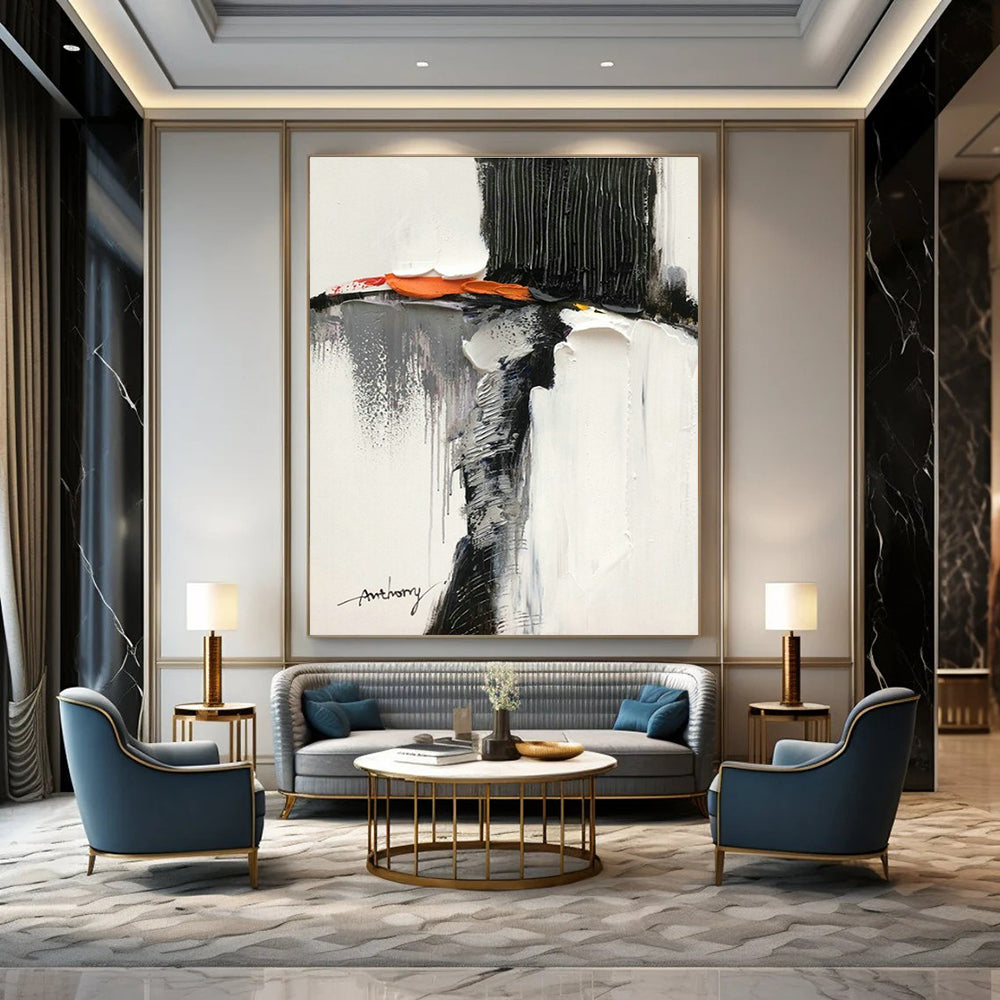 Handmade Abstract Wall Art for Cottage Office and Hallway Nook DLZ1673