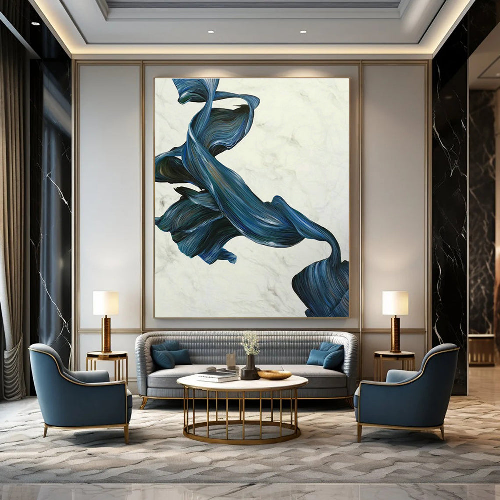 Grand - Sized Hand - Painted Abstracts for Cottage Hallway and Dining Room DLZ0539