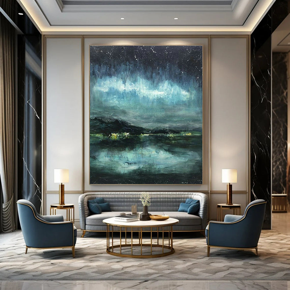 Custom - Made Hand - Painted Abstract Canvases for Bedroom and Cottage Hallway DLZ0633
