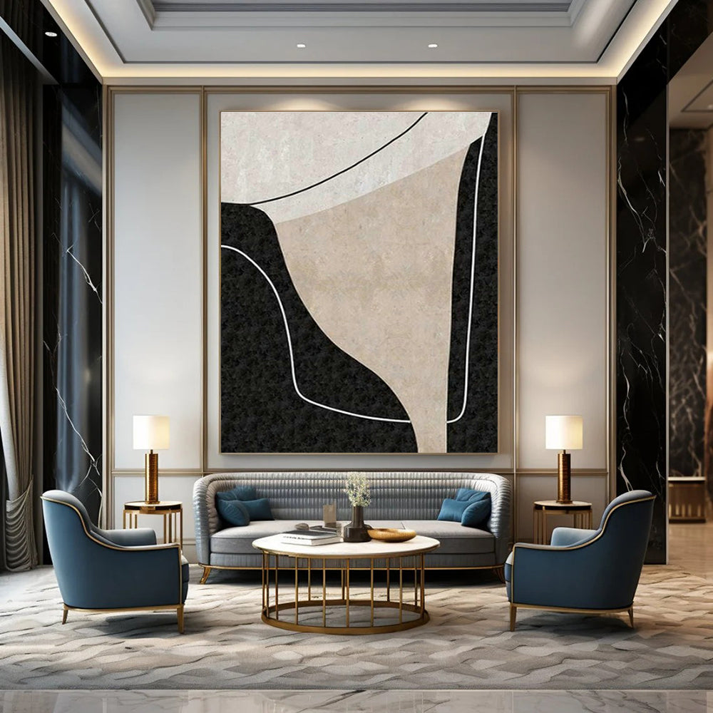 Oversized Hand Painted Abstract Art for Bedroom & Entryway DLZ2008
