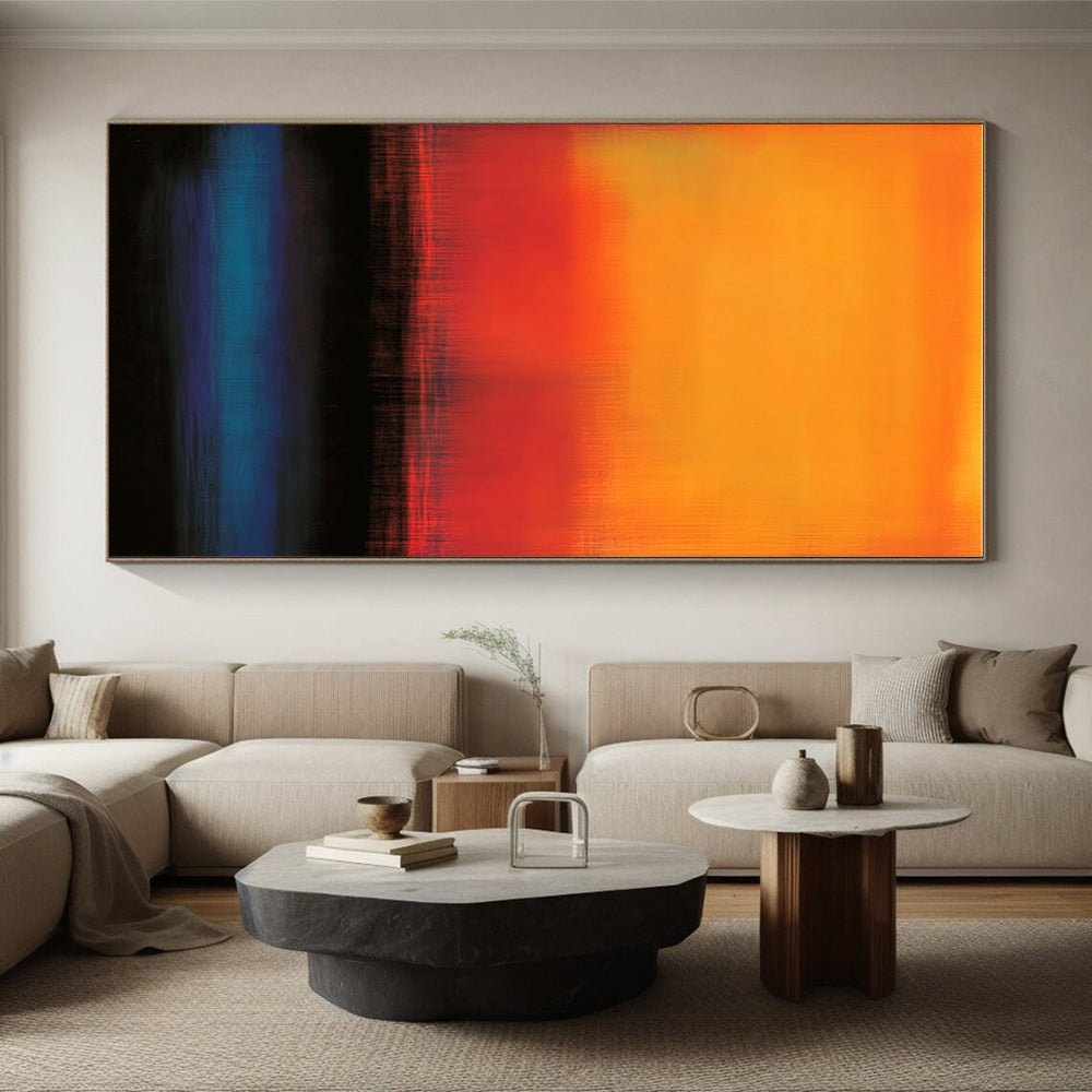 Orange Red Gradient Abstract Painting with Subtle Textures GER490