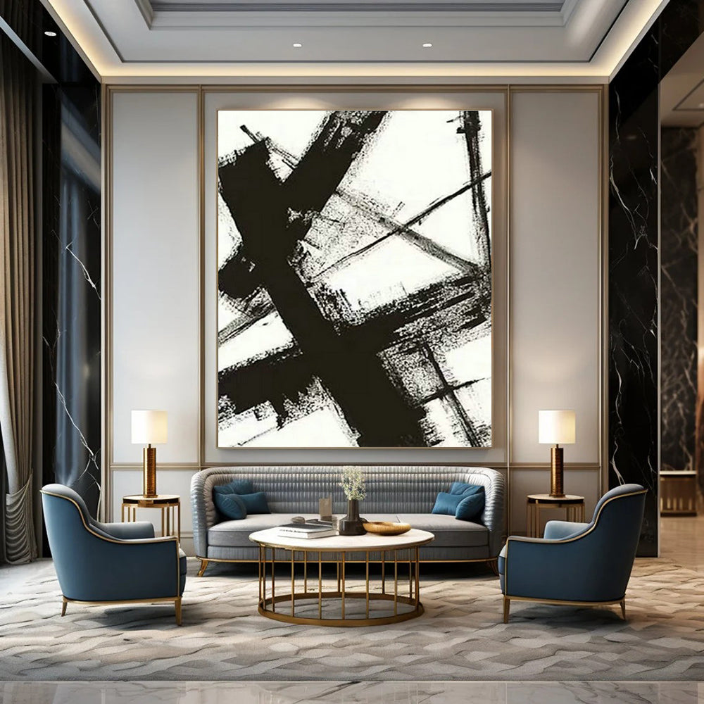Extra-Wide Bespoke Abstract Mural for Office & Bedroom DLZ1035