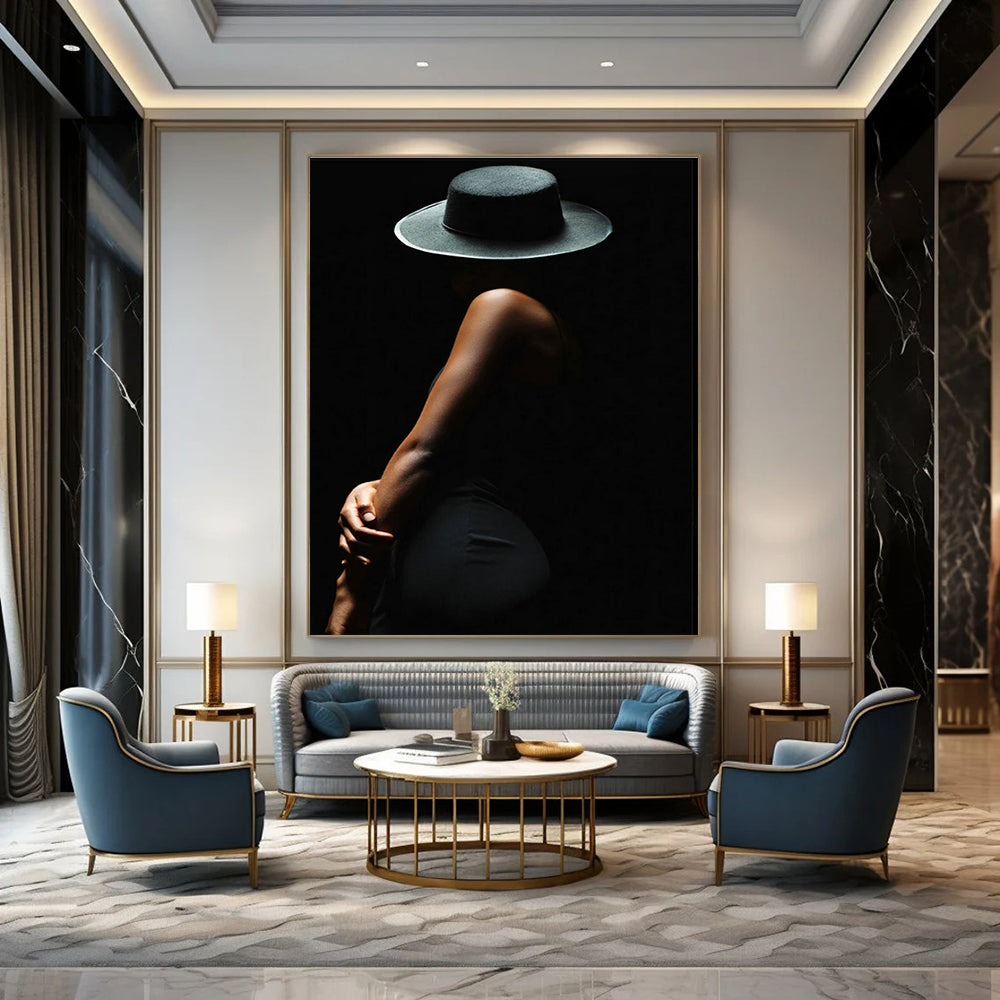 Hand-Painted Abstract Canvas for Living Room & Hallway DLZ2306