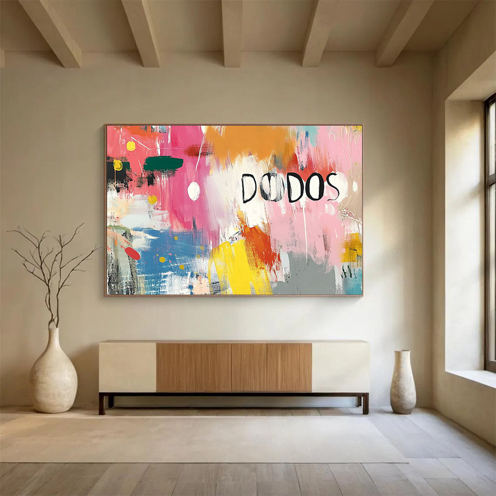 Colorful “DODOS” - Expressive Word Abstract Painting DYP048