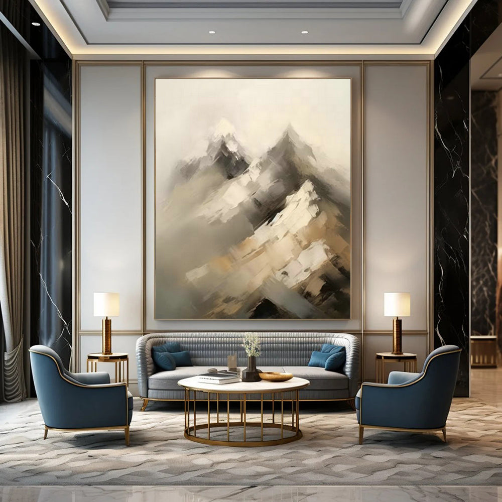 Hand - Painted Abstract Murals for Hallway Picture Ledge Displays & Entryway Doggy Corners DLZ0840