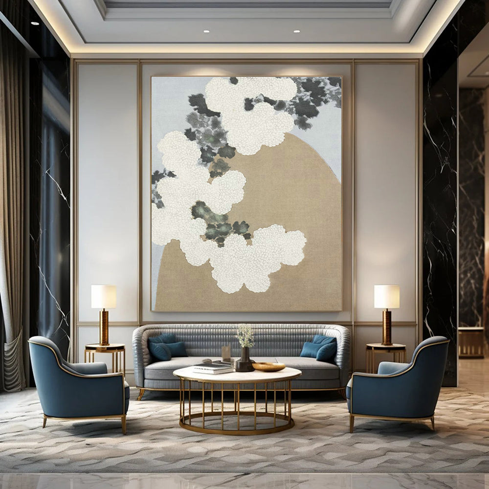 Original Hand-Painted Abstract Canvas for Bedroom and Cottage Dining Room DLZ1630