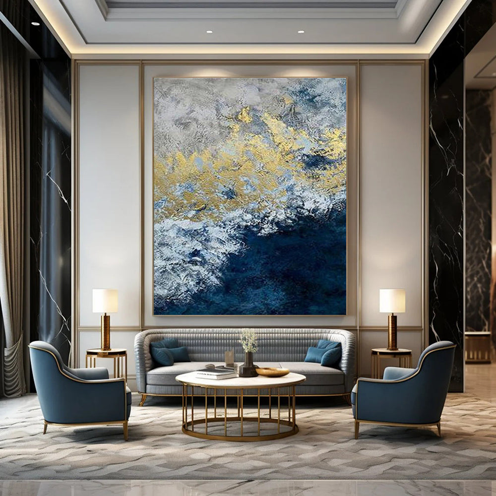 Enormous Custom-Fit Hand Painted Abstract Wall Decor for Cottage & Dining Room DLZ2249