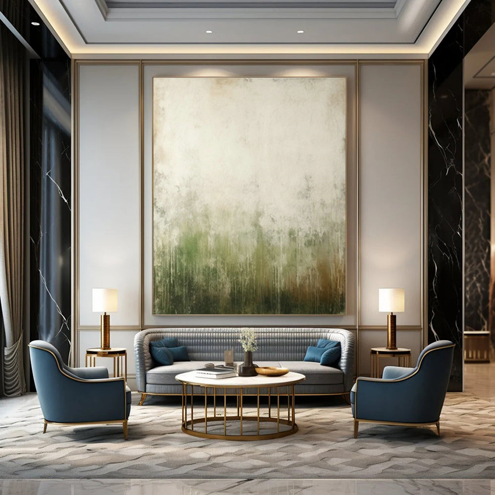 Custom Abstract Murals for Cottage Bedroom Window Treatments & Office Cubicle Divider Screens DLZ0847