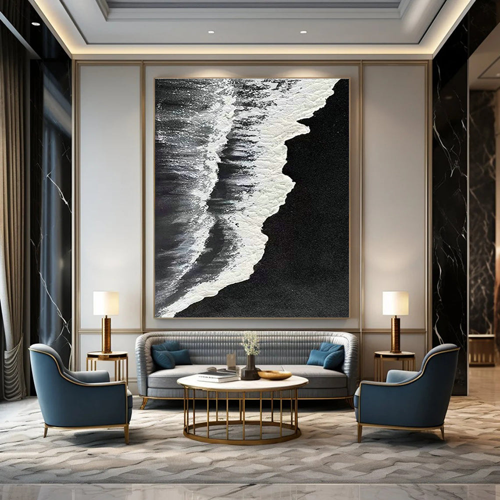 Handmade Abstract Color Mural, Creating a Romantic Atmosphere for Bedroom and Dining Room DLZ0969