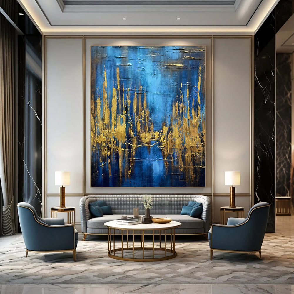 Colossal - Proportion Hand - Painted Abstract Murals for Entryway Vestibules & Bedroom Dressing Areas DLZ0743