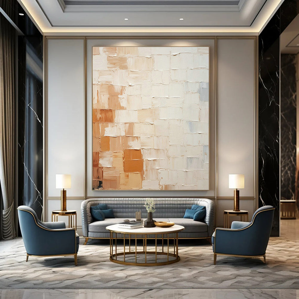 Custom - Designed Hand - Painted Abstract Artwork for Cottage Living Room & Office DLZ1338