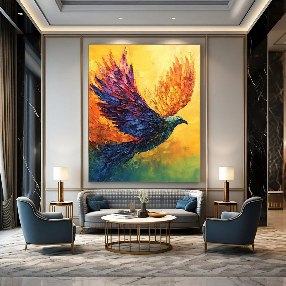 Oversized Custom Abstract Painting for Dining Room & Hallway DLZ2356