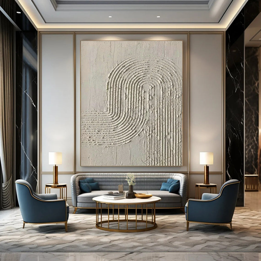 Large Hand-Painted Abstract Canvas for Hallway and Entryway DLZ1437