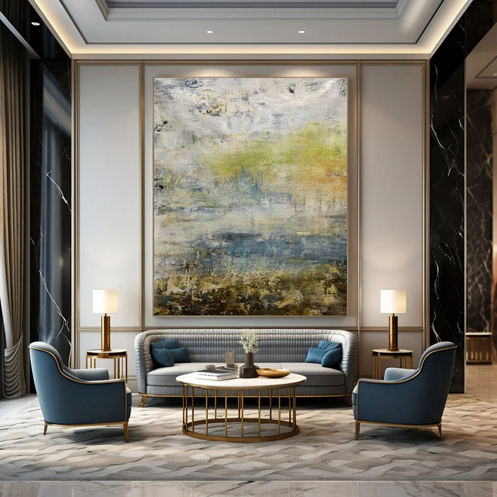 Grand - Sized Abstract Hand - Painted Murals for Dining Room & Bedroom DLZ0571