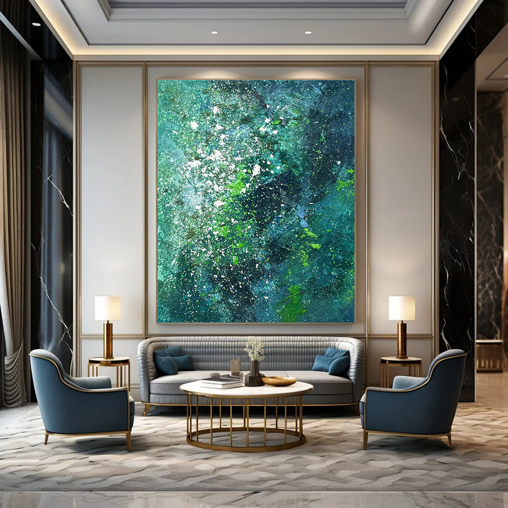 Handmade Abstract Art for Living Room and Cottage Entryway DLZ1593
