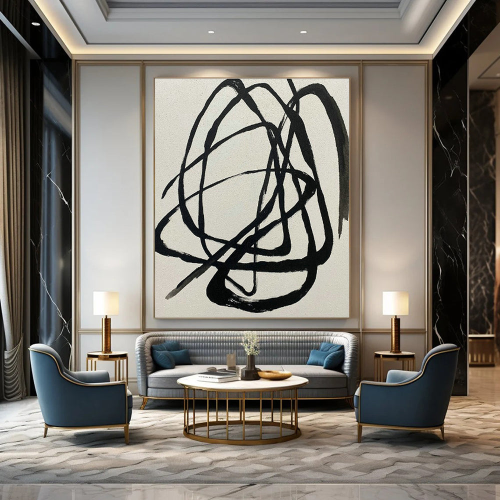 Oversized Hand Painted Abstract Artwork for Hallway & Entryway DLZ2020