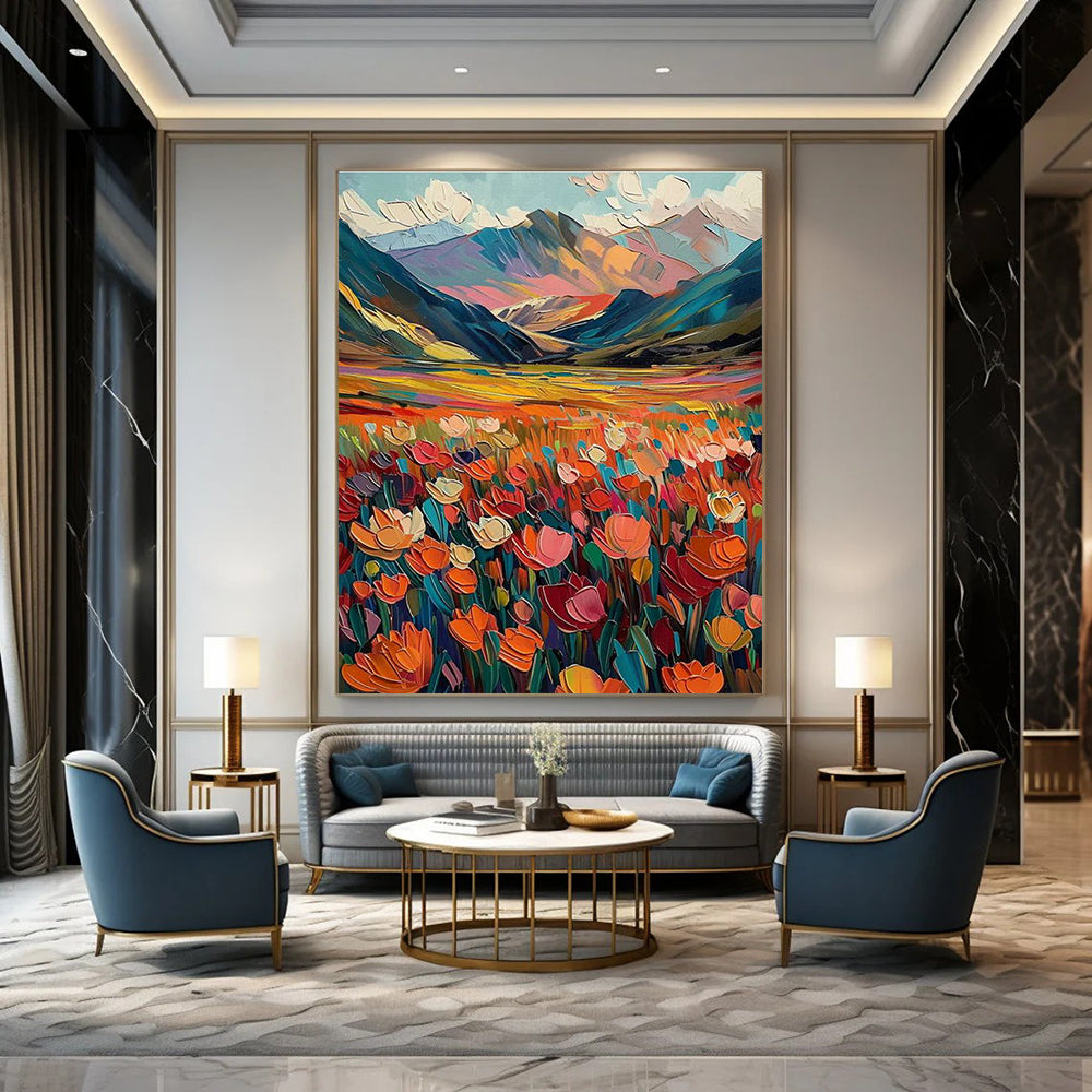 Large Hand-Painted Abstract Artwork for Dining Room & Entryway DLZ2297