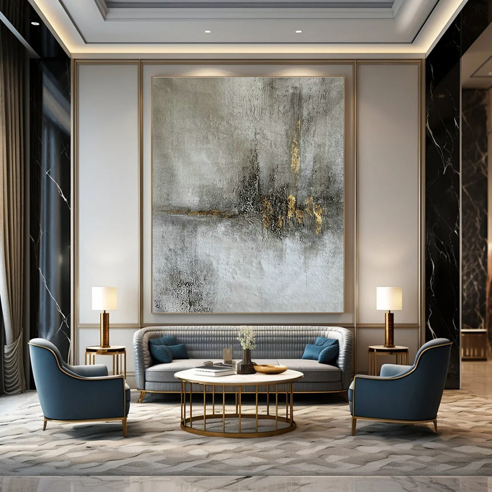 Original Hand-Painted Abstract Painting for Cottage Bedroom Sock Drawer Front Wall & Hallway Umbrella Stand Base Plate Wall DLZ1790