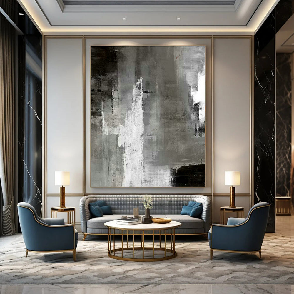 Large Hand Painted Abstract Artwork for Entryway & Dining Room DLZ2028
