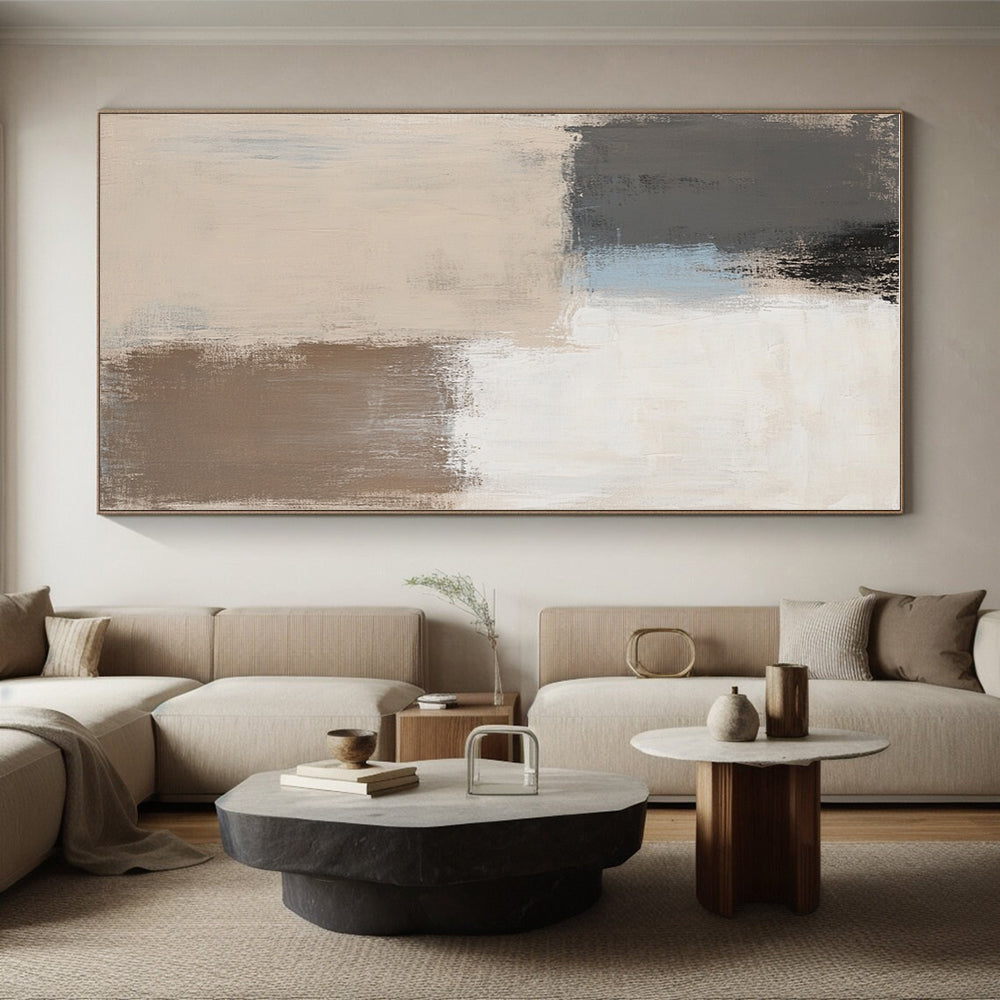 Muted Tone Abstract Painting with Soft Textures GER702