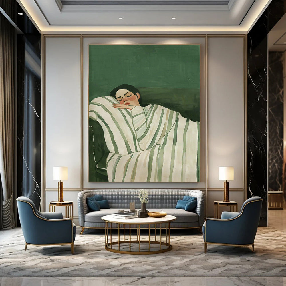 Massive Custom Abstract Paintings for Office Breakout Areas & Dining Room Banquet Tables DLZ0686