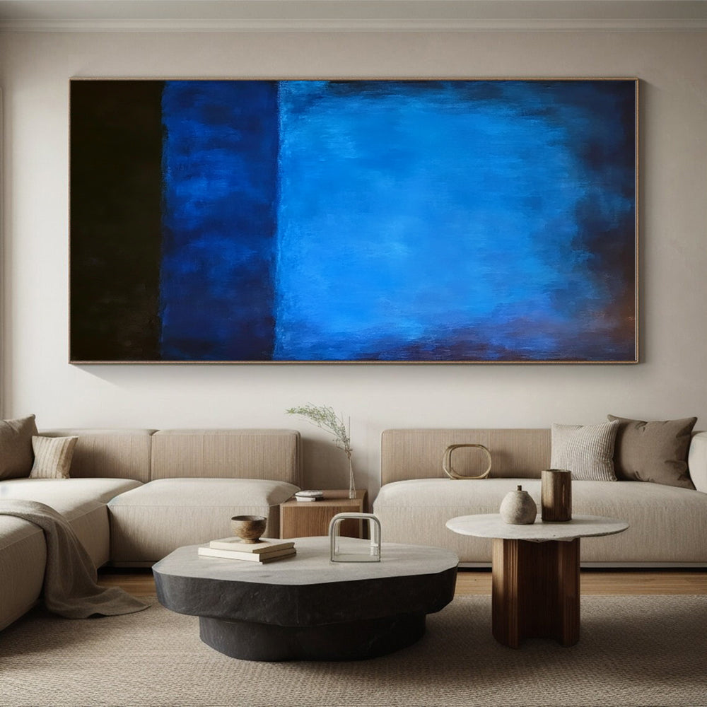 Blue Gradient Abstract Painting with Soothing Tones GER087