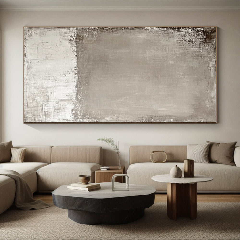 Gray Textured Abstract Painting with Soft Transitions GER122