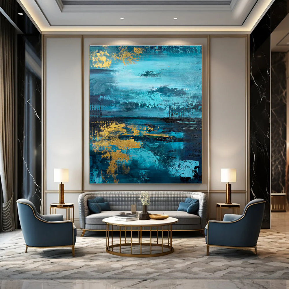 Enormous - Scale Custom Abstract Paintings for Dining Room Wine Cellars & Office Server Rooms DLZ0740