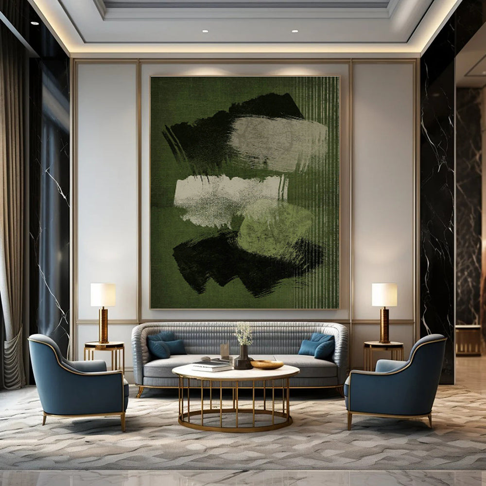 Hand - Painted Oversized Abstract Wall Screen for Dining Room & Entryway DLZ1379
