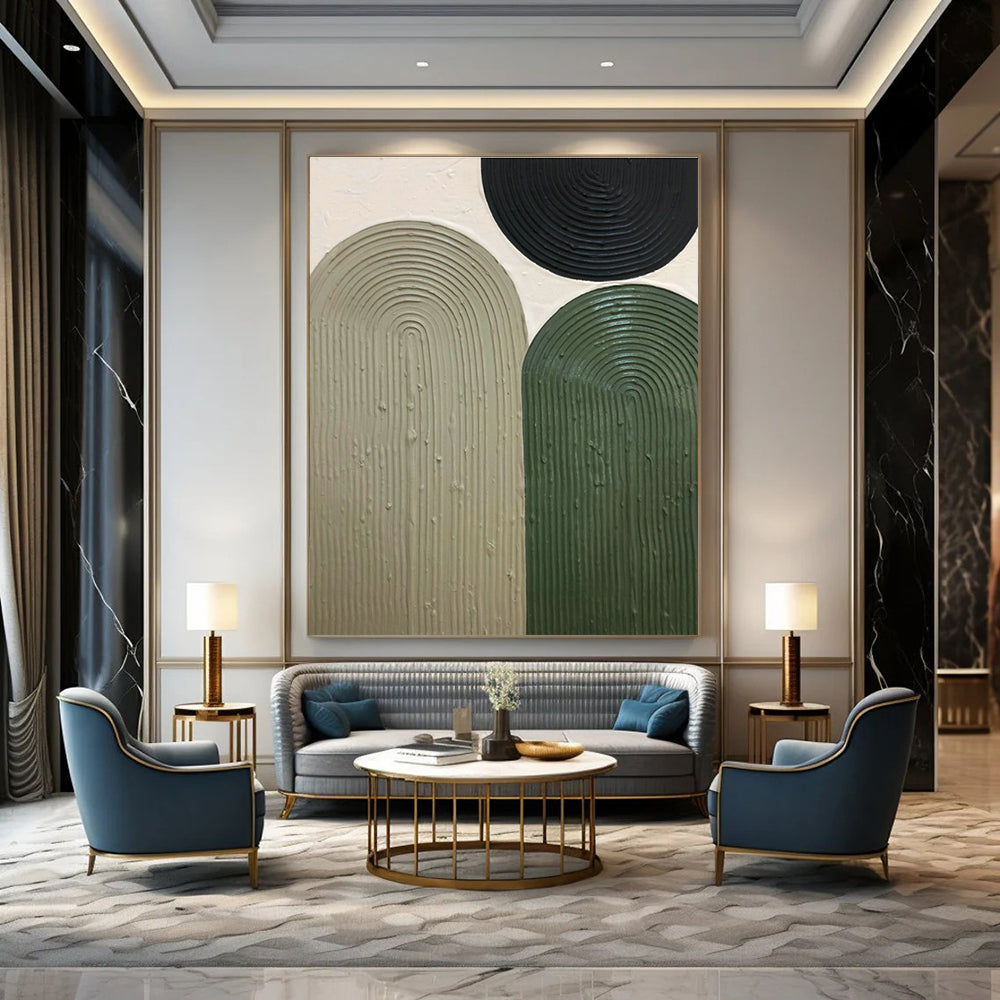 Oversized Hand-Painted Abstract Canvas for Living Room & Bedroom DLZ1173