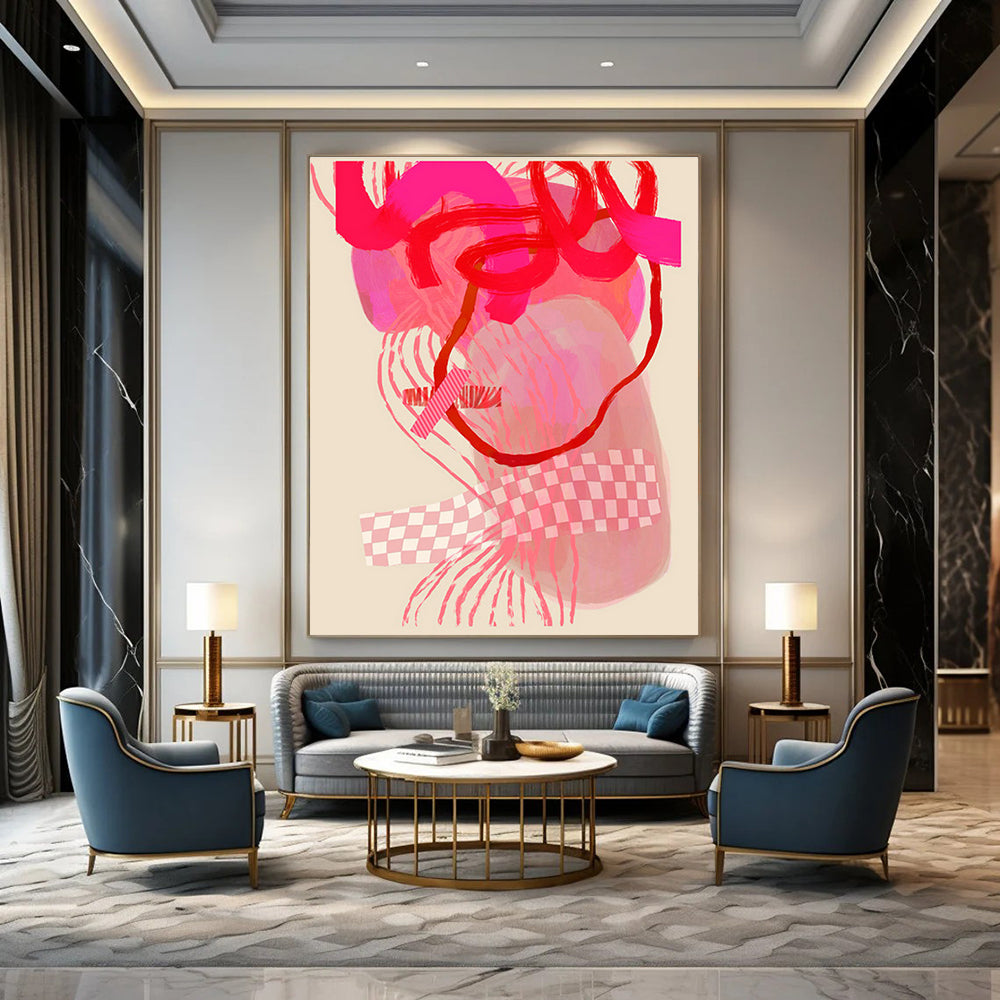 Custom Hand - Painted Abstract Art for Cottage Entryway and Bedroom DLZ0639
