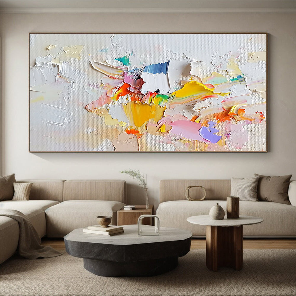 Colorful Palette Knife Abstract Painting with 3D Textures GER583
