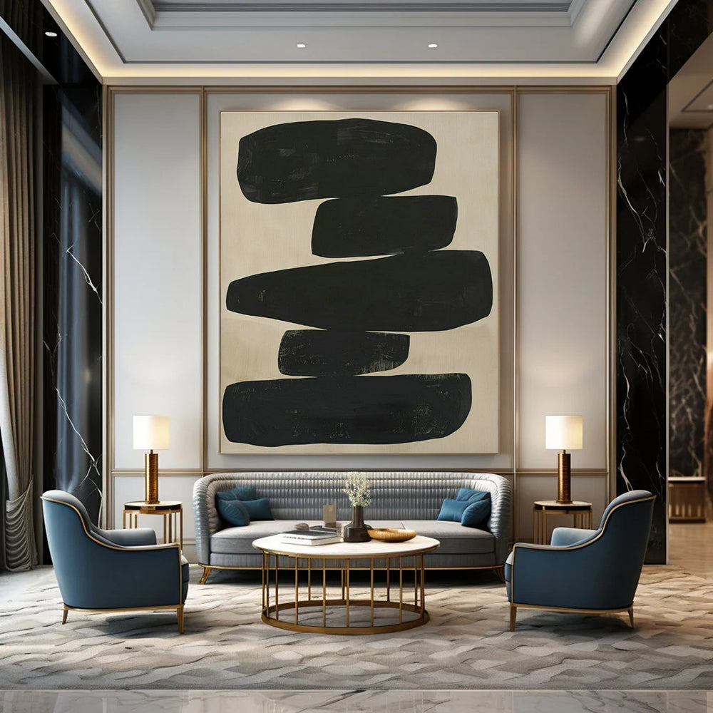 Oversized Custom Handmade Abstract Wall Art for Bedroom Walk-in Closet and Living Room Media Wall DLZ1833