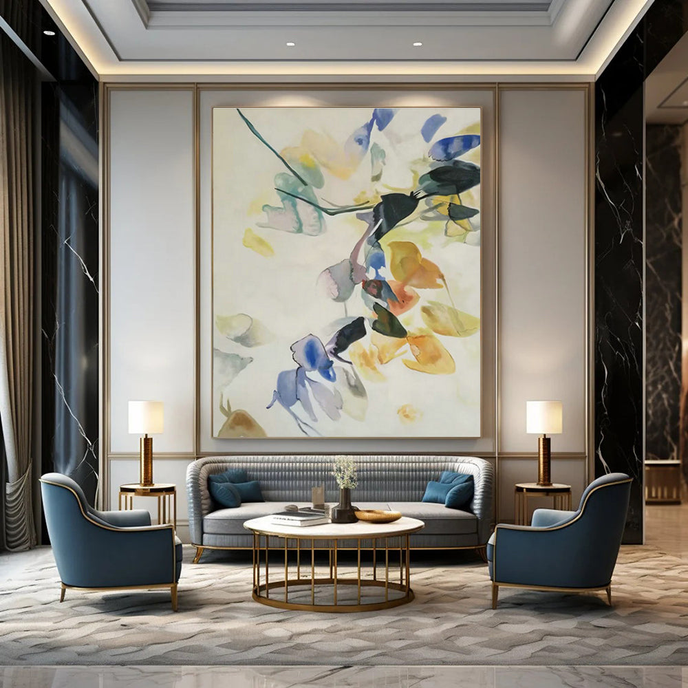 Custom Hand - Painted Abstract Art for Bedroom and Living Room DLZ0750